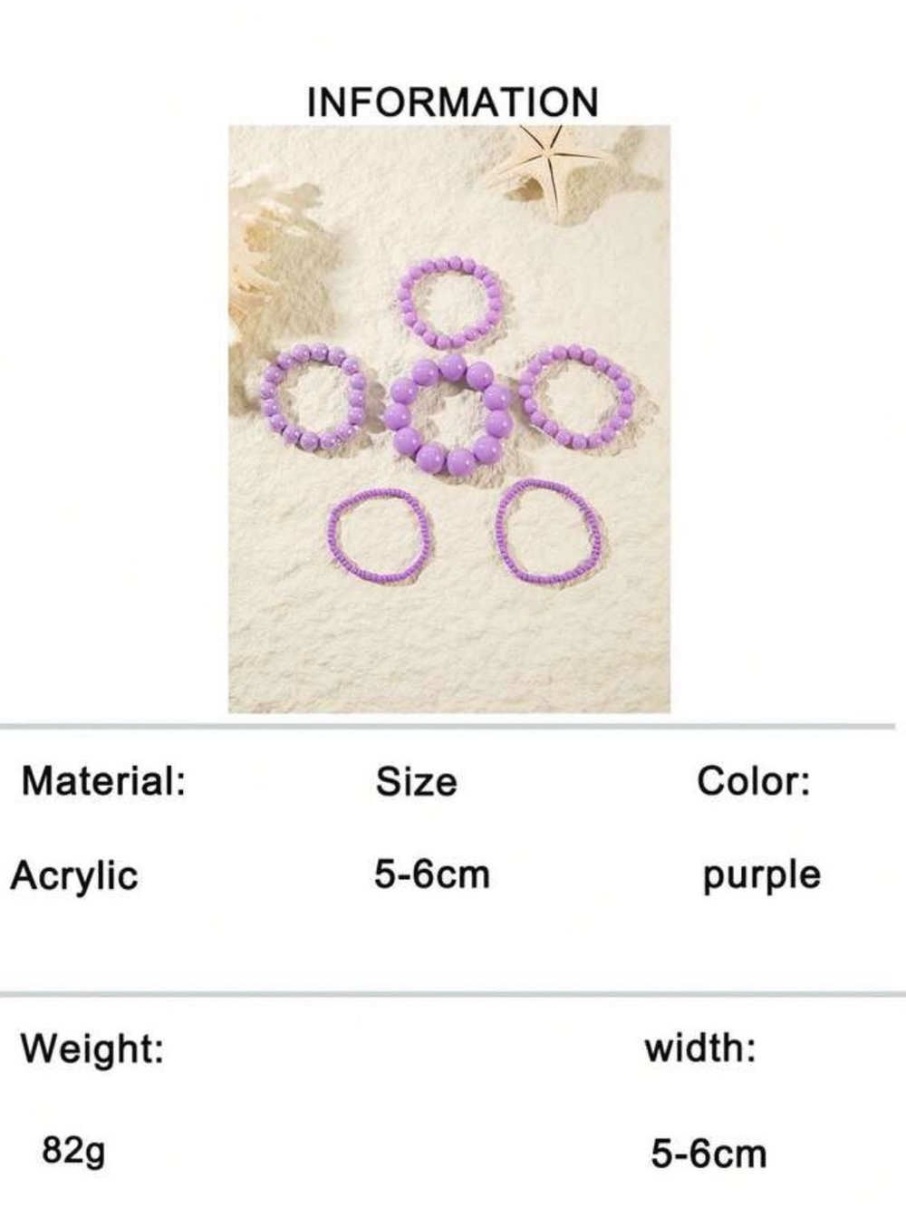 Lavender Purple Beaded Stack Bracelet Set - Picture 8 of 8